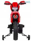 Motorek Cross dla dzieci Pojazd na akumulator + Pomocnicze kółka + Dźwięki LED