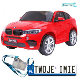 Auto Pojazd BMW X6M XXL na akumulator Pilot Ekoskóra MP3 USB LED