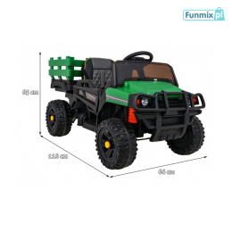 Auto Pojazd Farmer Pick-up na akumulator Pilot Bagażnik Łopatka EVA MP3 LED